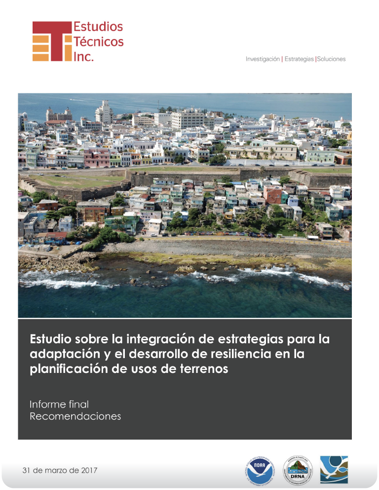 Estudio sobre la integración de estrategias para la adaptación y el desarrollo de resiliencia en la planificación de usos de terrenos